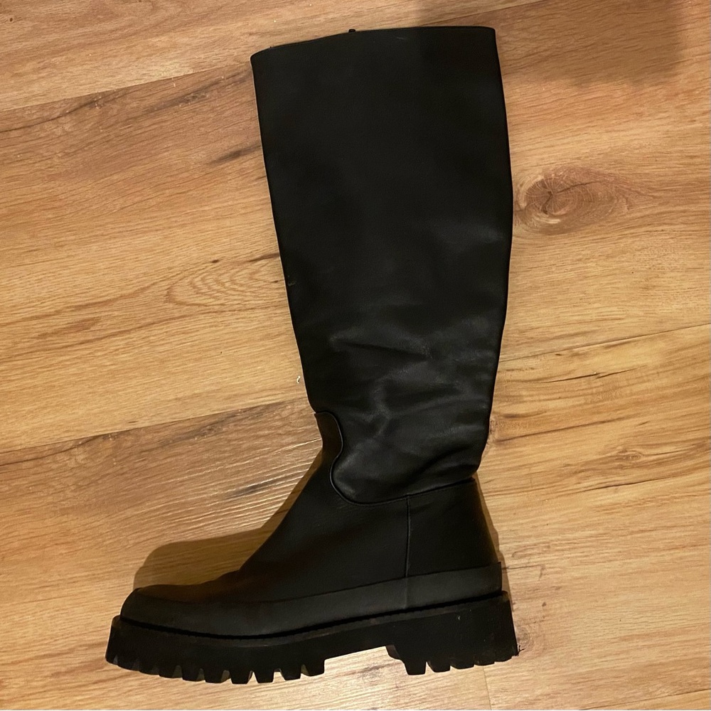 Paloma Barceló Black Over-the-Knee Chunky Sole Boots